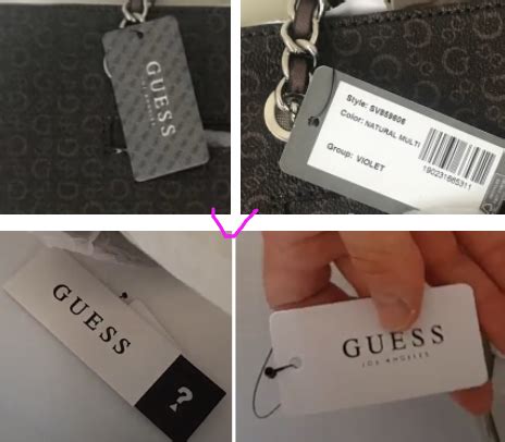 fake guess clothing tags compared to real|are guess handbags real.